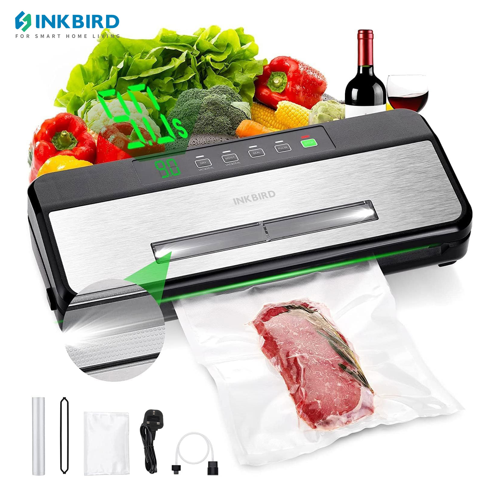 INKBIRD 스타터 키트 포함 3 진공기-80KPA - Food Vacuum Sealer Machine 리뷰 및 가격