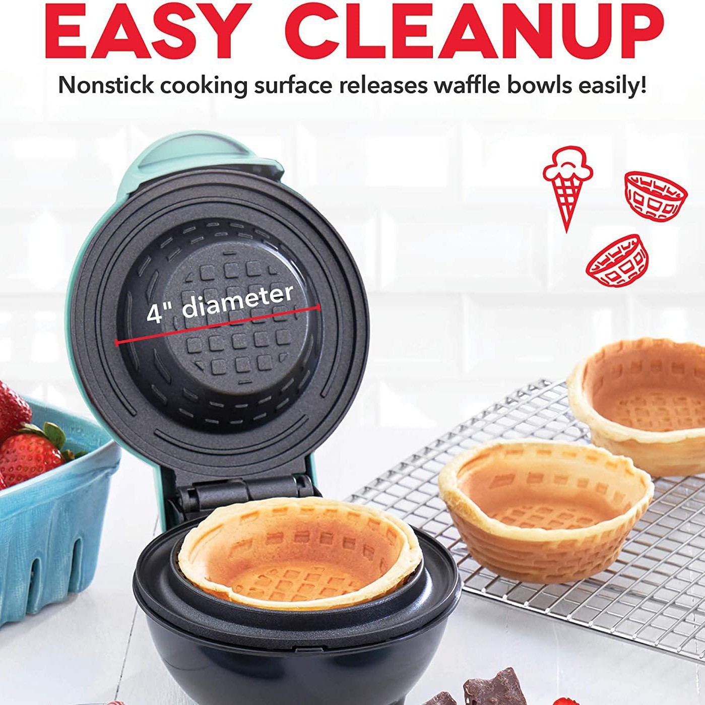 미니 와플 볼 제조기, 전기식, 논스틱 코팅, 아이스크 - Mini Waffle Maker Machine 리뷰 및 가격