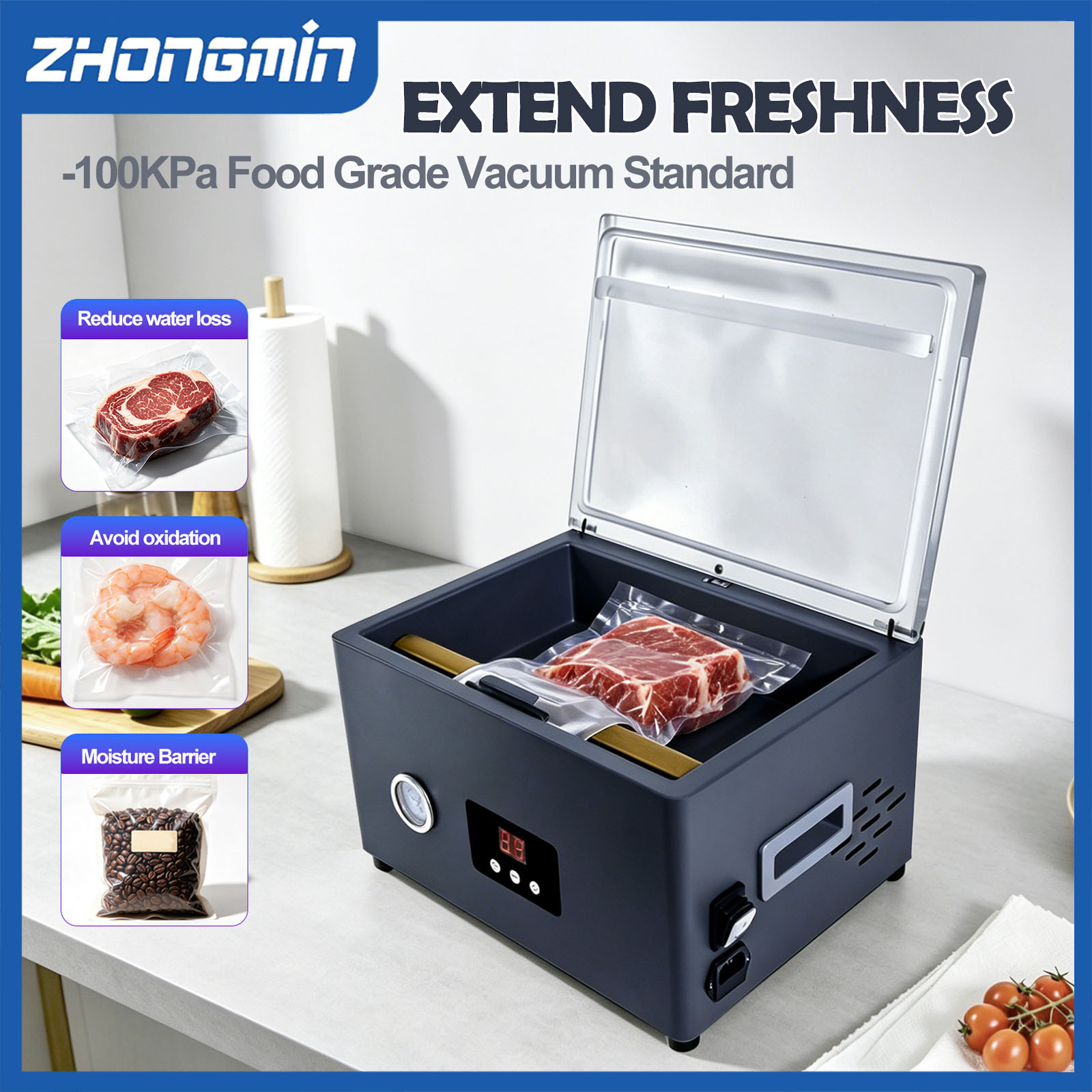 ZM-CVS300 식품 진공 포장기, 전기식 자동 진공 - Food Vacuum Sealer Machine 리뷰 및 가격